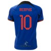 Officiële Voetbalshirt Nederland Memphis 10 Uit WK 2022 - Heren